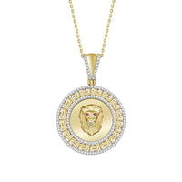 Thumbnail for MEN'S CHARMS 1/2 CT ROUND DIAMOND WITH RUBY 10K YELLOW GOLD