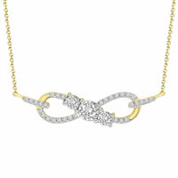 Thumbnail for LADIES NECKLACE 1/4 CT ROUND DIAMOND 10K YELLOW GOLD
