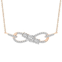 Thumbnail for LADIES NECKLACE 1/4 CT ROUND DIAMOND 10K ROSE GOLD