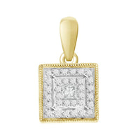 Thumbnail for LADIES PENDANT 1/6 CT ROUND/PRINCESS DIAMOND 10K YELLOW GOLD