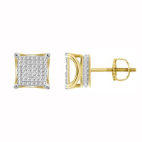 Thumbnail for MEN'S EARRING 3/4 CT ROUND DIAMOND 10K YELLOW GOLD
