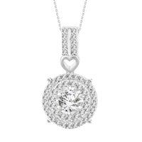 Thumbnail for LADIES PENDANT 1/4 CT ROUND DIAMOND 10K WHITE GOLD