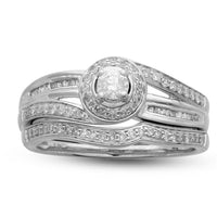 Thumbnail for LADIES BRIDAL RING 1/2 CT ROUND/BAGUETTE DIAMOND 14K YELLOW GOLD