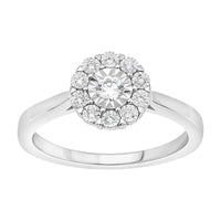 Thumbnail for LADIES  RING 1/6 CT ROUND DIAMOND 10K WHITE GOLD