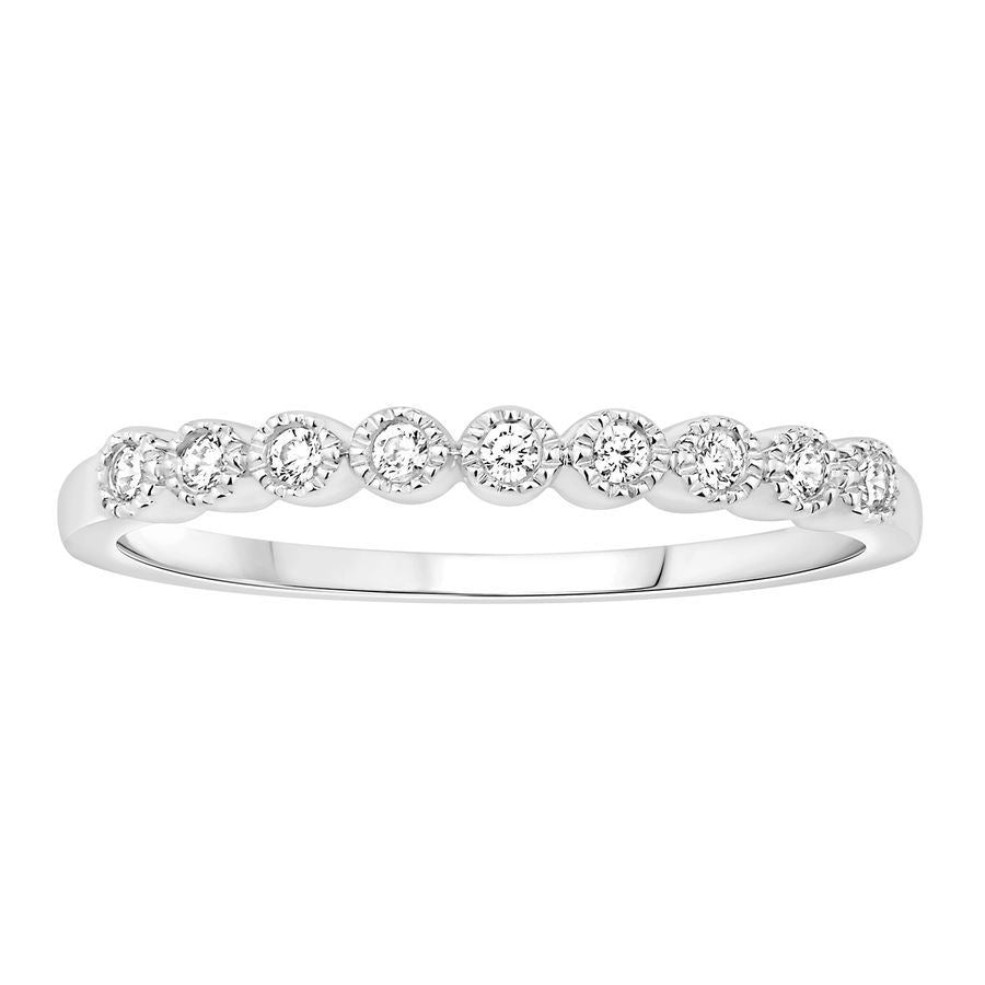 LADIES STACKBLE BAND 1/2 CT ROUND DIAMOND 14K WHITE GOLD