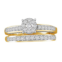 Thumbnail for LADIES BRIDAL RING SET 3/4 CT ROUND DIAMOND 14K YELLOW GOLD