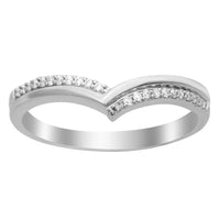 Thumbnail for LADIES STACKABLE BAND 1/10 CT ROUND DIAMOND 14K WHITE GOLD
