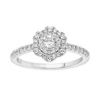 Thumbnail for LADIES ENGAGEMENT RING 1/2 CT ROUND DIAMOND 10K WHITE GOLD