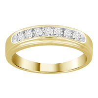 Thumbnail for MEN'S BAND 1/3 CT ROUND  DIAMOND 10K YELLOW GOLD