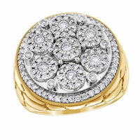 Thumbnail for MEN'S RING 1 1/2 CT ROUND DIAMOND 10K YELLOW GOLD