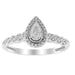 LADIES RING 1/10 CT ROUND DIAMOND 10K WHITE GOLD