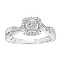 Thumbnail for LADIES RING 1/10 CT ROUND DIAMOND 10K WHITE GOLD