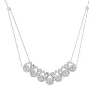 Thumbnail for LADIES NECKLACE 1 3/4 CT ROUND DIAMOND 14K WHITE GOLD