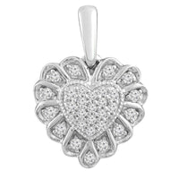 Thumbnail for LADIES PENDANT 1/10 CT ROUND DIAMOND 10K WHITE GOLD