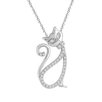 Thumbnail for LADIES PENDANT 1/6 CT ROUND DIAMOND 10K WHITE GOLD