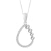 LADIES PENDANT 1/5 CT ROUND DIAMOND 10K WHITE GOLD