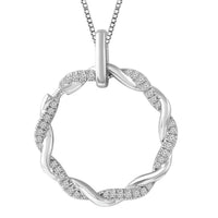 Thumbnail for LADIES PENDANT 1/5 CT ROUND DIAMOND 10K WHITE GOLD