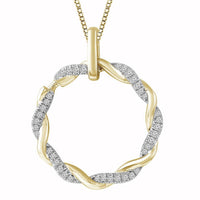 Thumbnail for LADIES PENDANT 1/5 CT ROUND DIAMOND 10K YELLOW GOLD