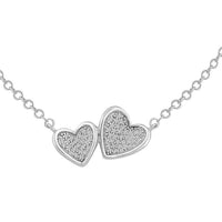 Thumbnail for LADIES NECKLACE 1/10 CT ROUND DIAMOND 10K WHITE GOLD