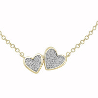 Thumbnail for LADIES NECKLACE 1/10 CT ROUND DIAMOND 10K YELLOW GOLD