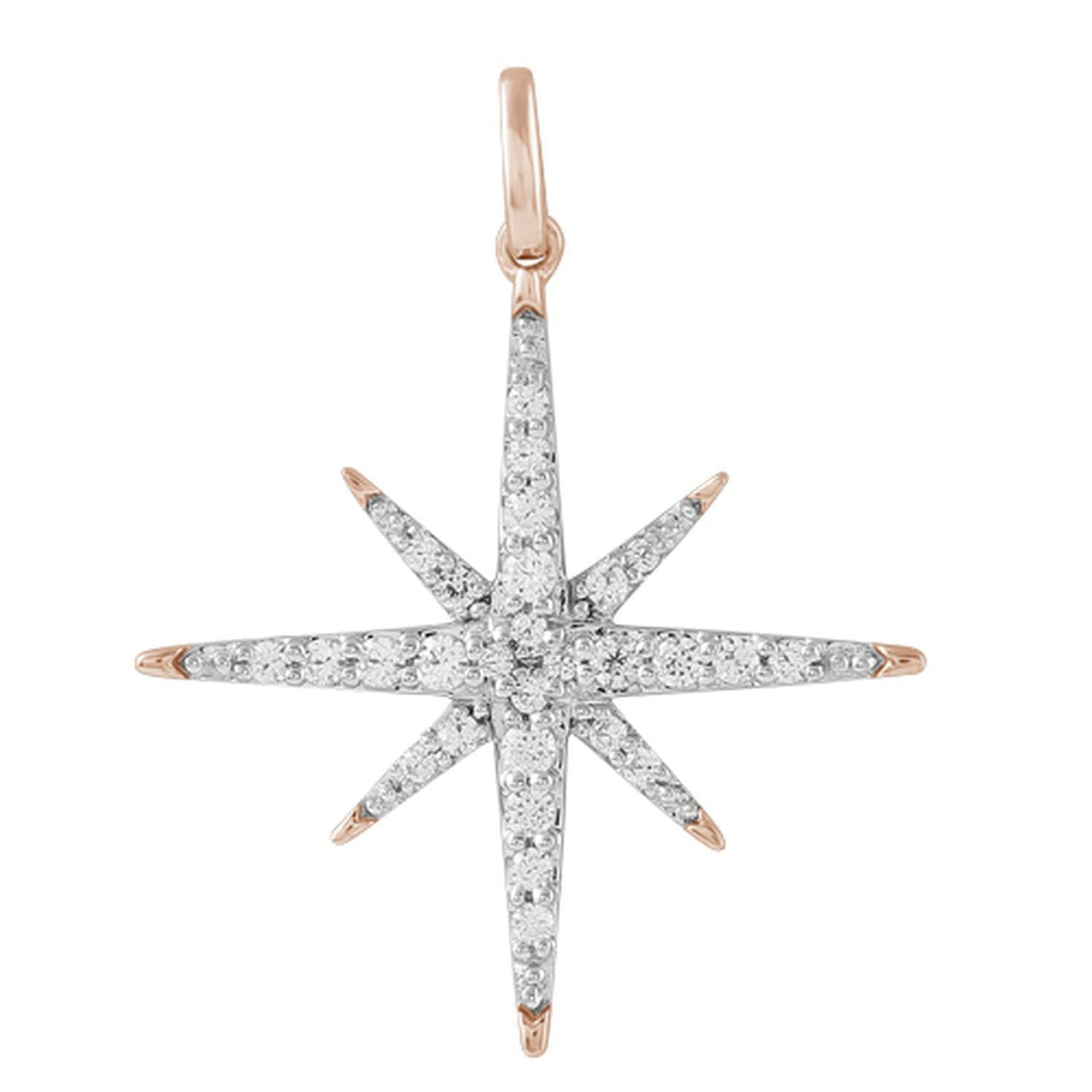 LADIES PENDANT 1/6 CT ROUND DIAMOND 10K ROSE GOLD