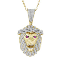 Thumbnail for MEN'S CHARM 1/2 CT ROUND DIAMOND 10K YELLOW GOLD