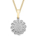 LADIES PENDANT 1/10 CT ROUND DIAMOND 10K YELLOW GOLD