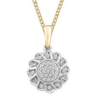 Thumbnail for LADIES PENDANT 1/10 CT ROUND DIAMOND 10K YELLOW GOLD