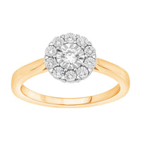 Thumbnail for LADIES RING 1/6 CT ROUND DIAMOND 10K YELLOW GOLD