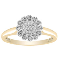 Thumbnail for LADIES RING 1/10 CT ROUND DIAMOND 10K YELLOW GOLD