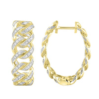 Thumbnail for LADIES HOOPS 1/2 CT ROUND DIAMOND 10K YELLOW GOLD