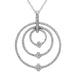 LADIES PENDANT 1 CT ROUND DIAMOND 14K WHITE GOLD