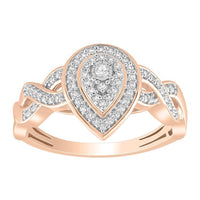 Thumbnail for LADIES RING 1/6 CT ROUND  DIAMOND 10K ROSE GOLD