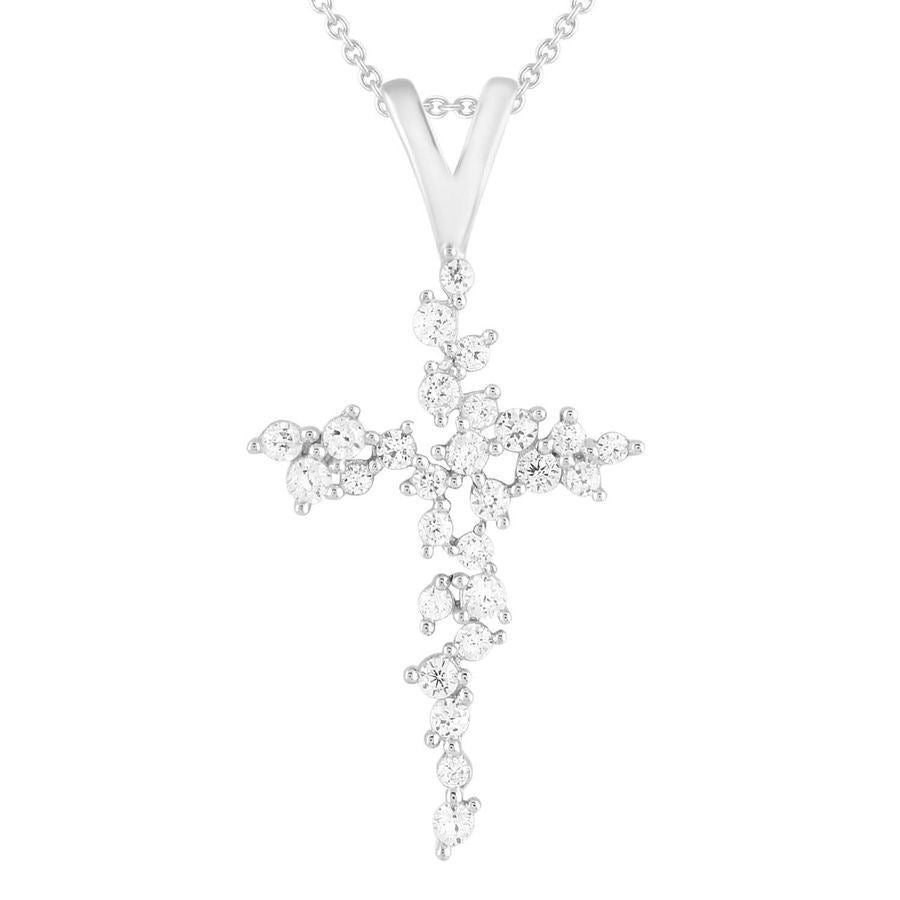 LADIES PENDANT 1/4 CT ROUND  DIAMOND 10K WHITE GOLD