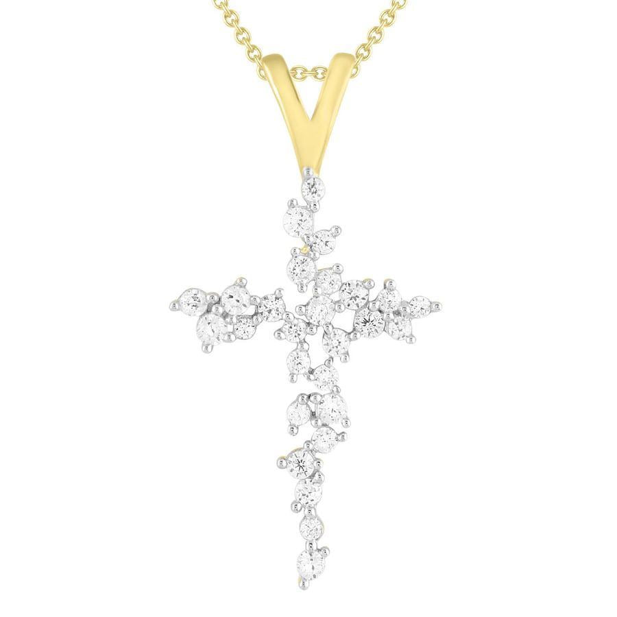 LADIES PENDANT 1/4 CT ROUND  DIAMOND 10K YELLOW GOLD