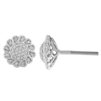 Thumbnail for LADIES EARRINGS 1/10 CT ROUND DIAMOND 10K WHITE GOLD