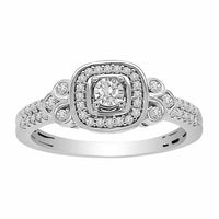 Thumbnail for LADIES ENGAGEMENT RING 1/4 CT ROUND DIAMOND 10K WHITE GOLD