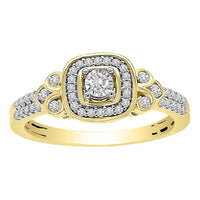 Thumbnail for LADIES ENGAGEMENT RING 1/4 CT ROUND DIAMOND 10K YELLOW GOLD