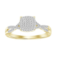 Thumbnail for LADIES RING 1/6 CT ROUND DIAMOND 10K YELLOW GOLD