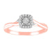 LADIES RING 1/10 CT ROUND DIAMOND 10K ROSE GOLD