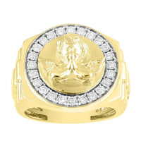 Thumbnail for MEN'S RING 1/5 CT ROUND DIAMOND 10K YELLOW GOLD