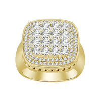 Thumbnail for MEN'S RING 2 CT ROUND DIAMOND 10K YELLOW GOLD