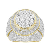 Thumbnail for MEN'S RING 5 CT ROUND/BAGUETTE DIAMOND 14K YELLOW GOLD