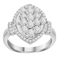 Thumbnail for LADIES RING 1/2 CT ROUND DIAMOND SILVER