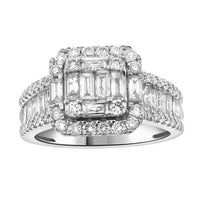 Thumbnail for LADIES RING 1 1/2 CT ROUND DIAMOND 14K WHITE GOLD