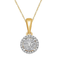 Thumbnail for LADIES PENDANT 1/15 CT ROUND DIAMOND 10K YELLOW GOLD