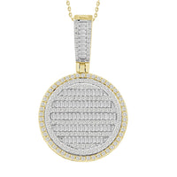 Thumbnail for MEN'S CHARM 1 CT ROUND/BAGUETTE DIAMOND 10K YELLOW GOLD