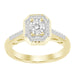LADIES RING 1/4 CT ROUND/BAGUETTE DIAMOND 10K YELLOW GOLD