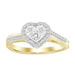 LADIES RING 1/4 CT ROUND/BAGUETTE DIAMOND 10K YELLOW GOLD