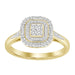 LADIES RING 1/4 CT ROUND/BAGUETTE DIAMOND 10K YELLOW GOLD